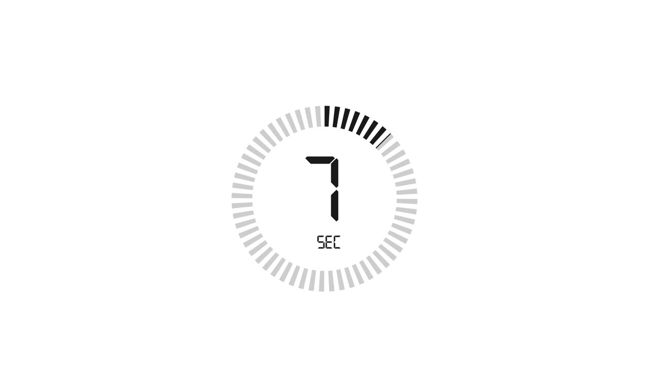 The 15 second, stopwatch icon. Stopwatch icon in flat style, timer on on color background. Motion graphics.