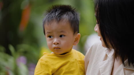 asian family in the park