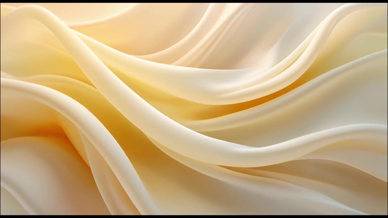 Abstract Background of Flowing Creamy Silk Fabric