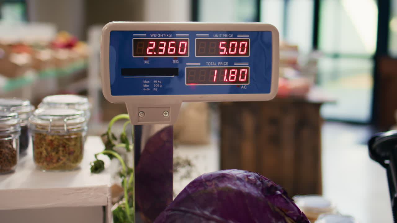 Dökme ürünlerde kullanılan süpermarket terazisi