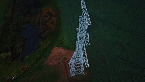 a newly installed electronic transmission tower - aerial parallax