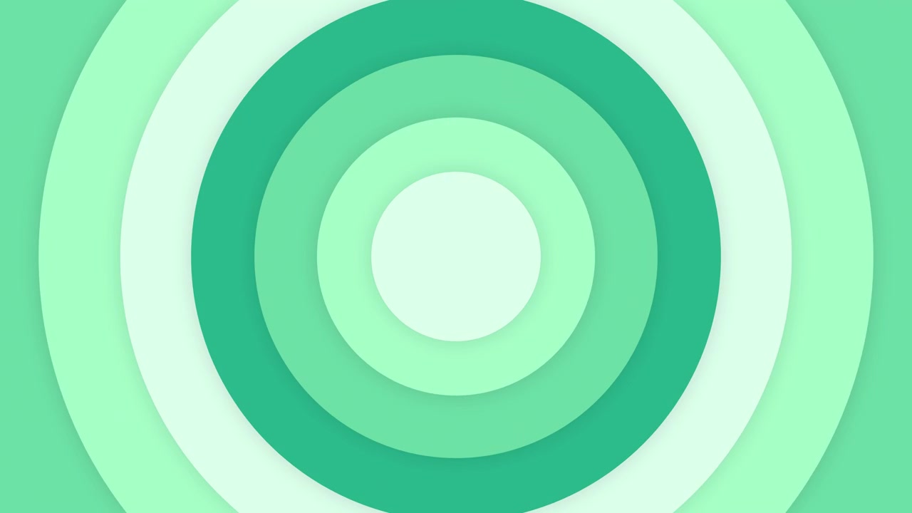 Abstract Green Radar Scan with Expanding Concentric Circles