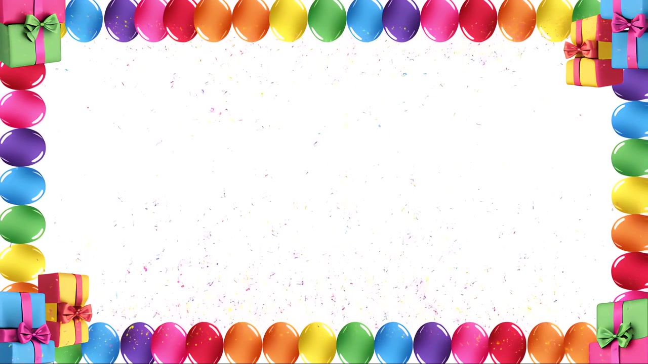 Sfondo di compleanno con palloncini 4K