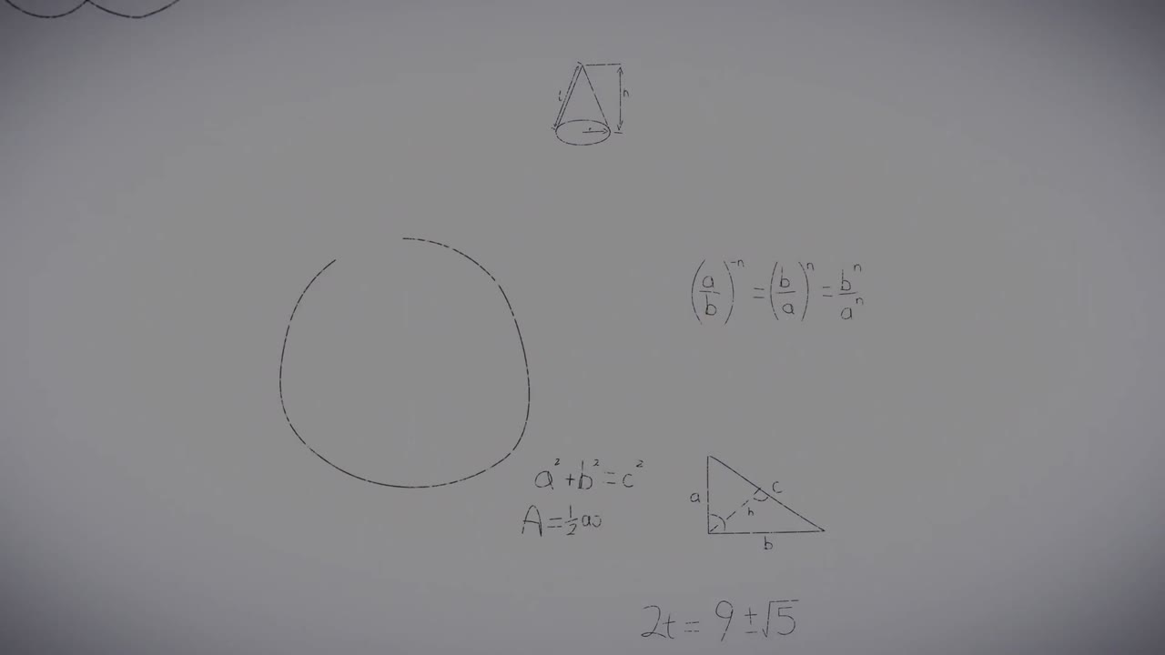 animación de ecuaciones matemáticas sobre estructuras químicas