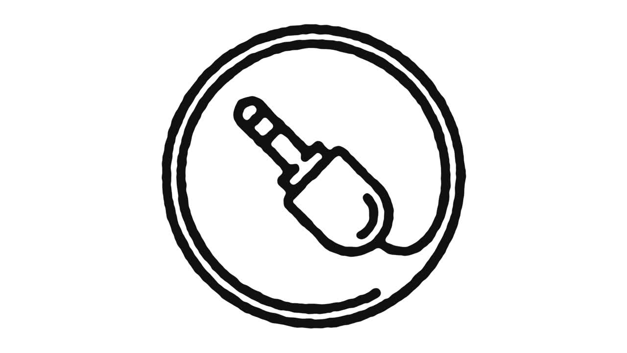 Music Recording Icon Animation Footage & Alpha Channel