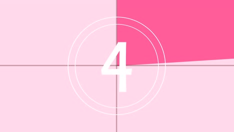 4k pink and white - countdown animation