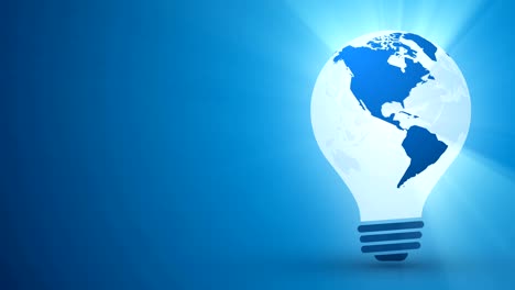 light bulb with rays the world idea concept motion background loop