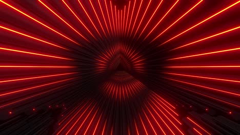 túnel de neón brillante y abstracto