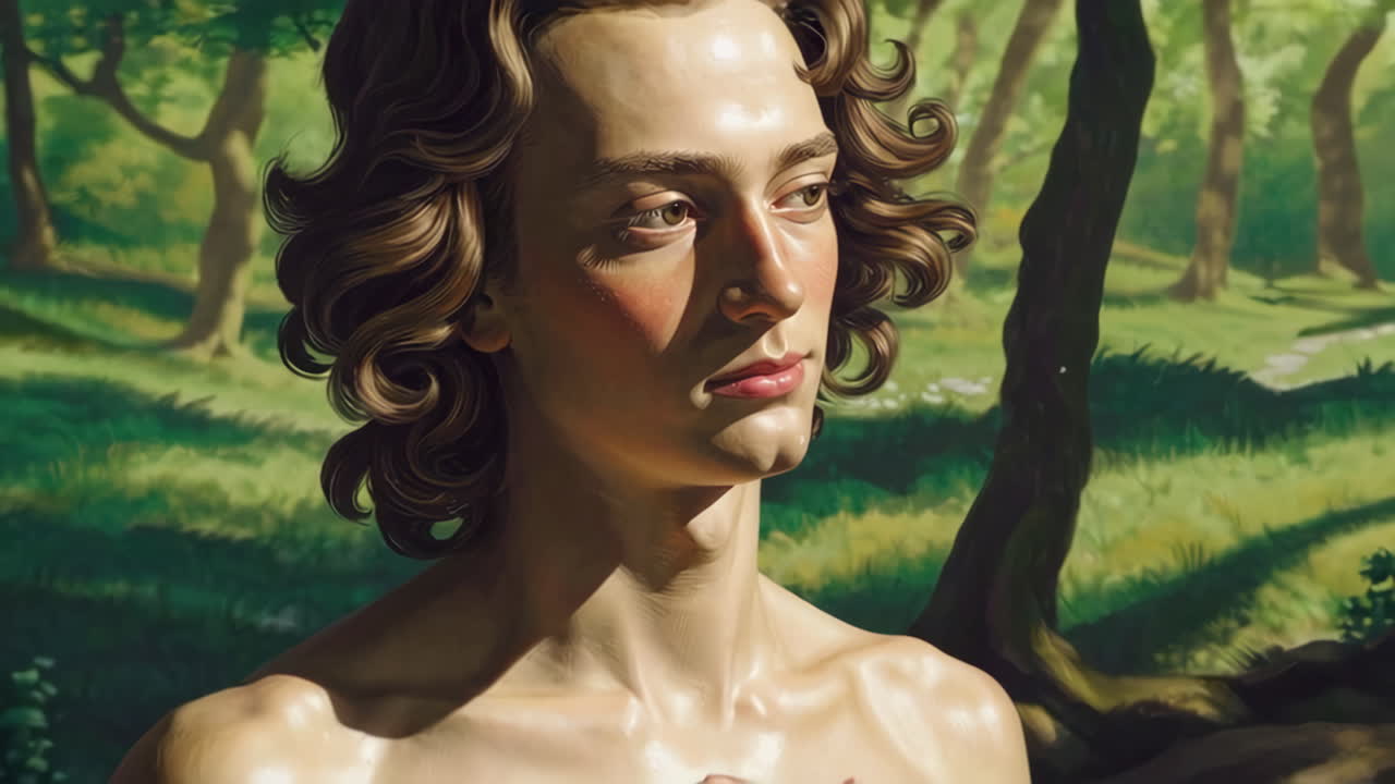 숲 속 의 한 사람 의 초상화