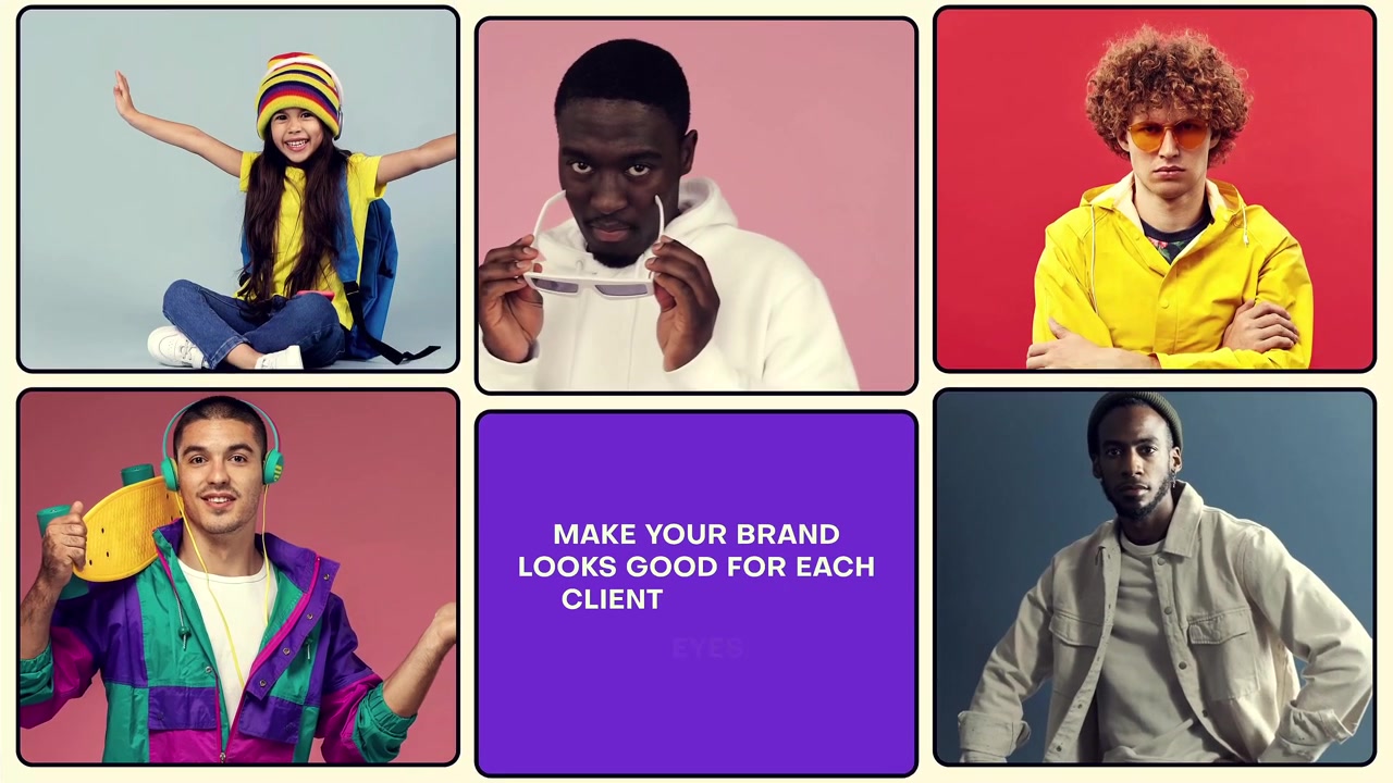 Multiscreen Slideshow Template Featuring Diverse People and Vibrant Colors