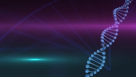 Animation-of-spinning-dna-strand-over-dark-background