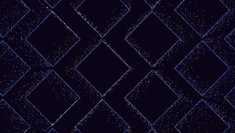 geometric diamond pattern of glowing dots on black