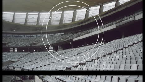 animation of circles moving over stadium
