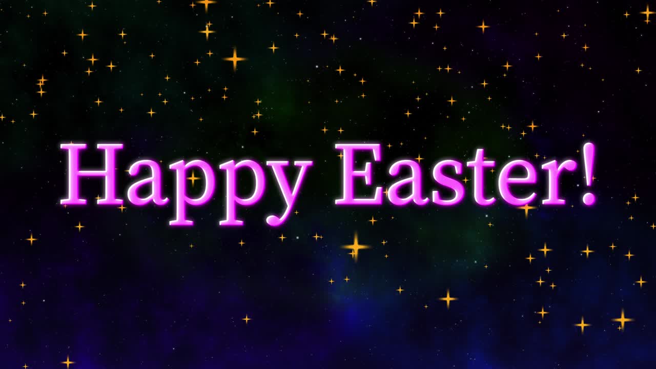 feliz evento de pascua texto animación gráficos en movimiento