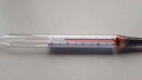 Close-up-of-Hydrometer-instrument-for-measuring-the-relative-density-of-liquids