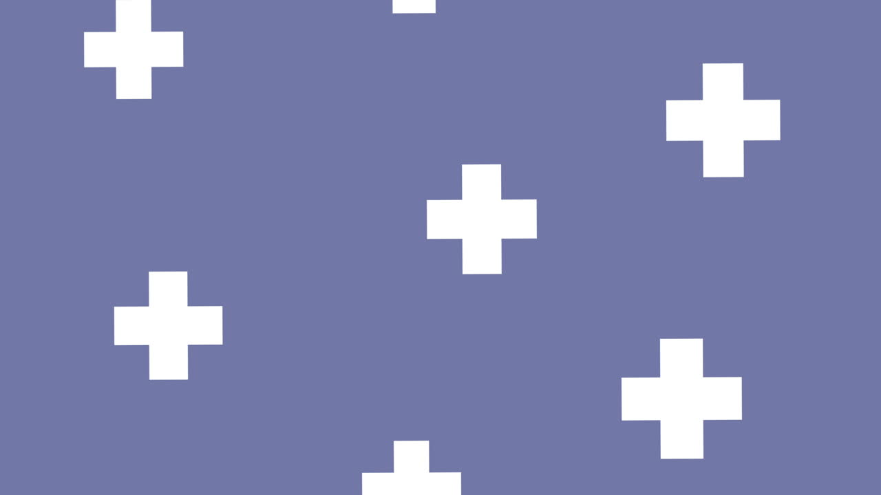 White Plus Signs on a Purple Background