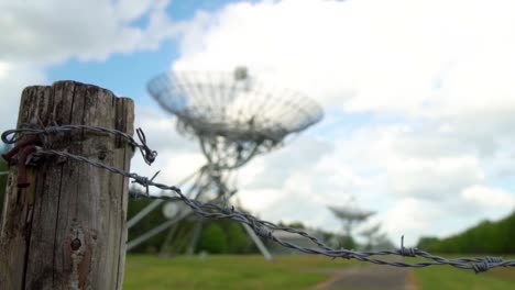 radio telescopes in a natural setting