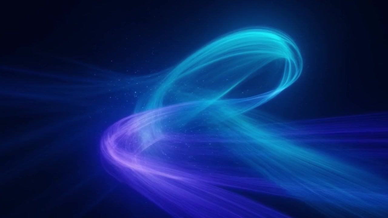 Abstract Motion Background with Glowing Blue and Purple Light Trails