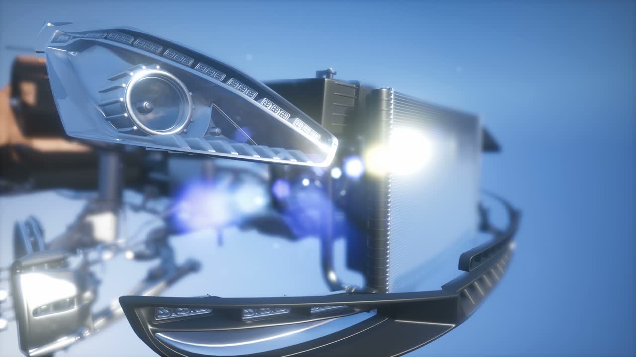 motores de automóviles detallados y otras piezas