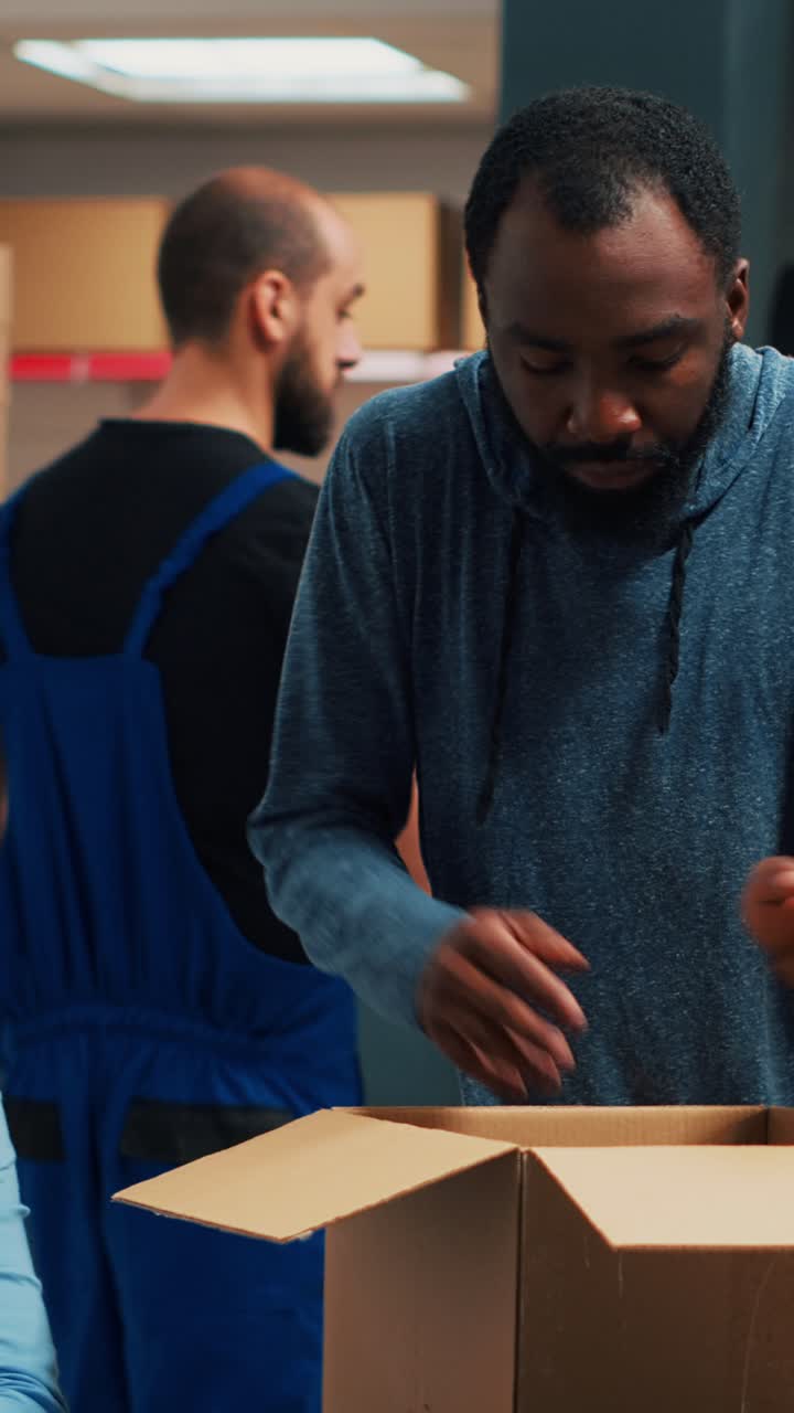 Vertical video: Small business owners doing quality control before shipping order