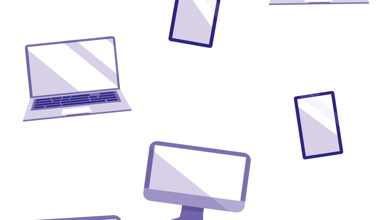 анимация моделей компьютеров и смартфонов