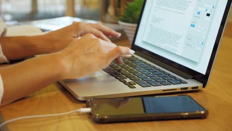 Female-Hands-Busy-Typing-A-Word-Document-On-Her-Ideas-On-Fitness-And-Beauty-On-A-Laptop-In-An-Australian-Home---Close-Up