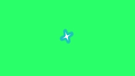 animación luz ártica forma de energía eléctrica aislar en fondo verde.