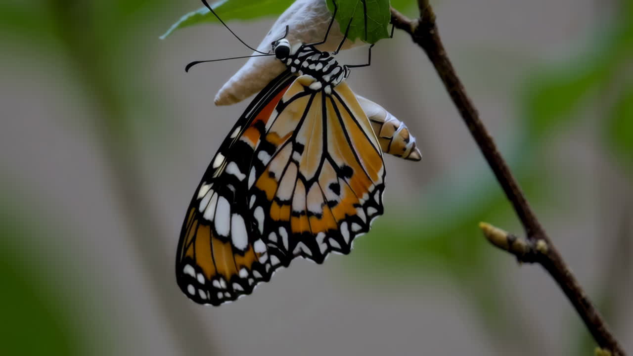 Butterfly Emerging from Chrysalis