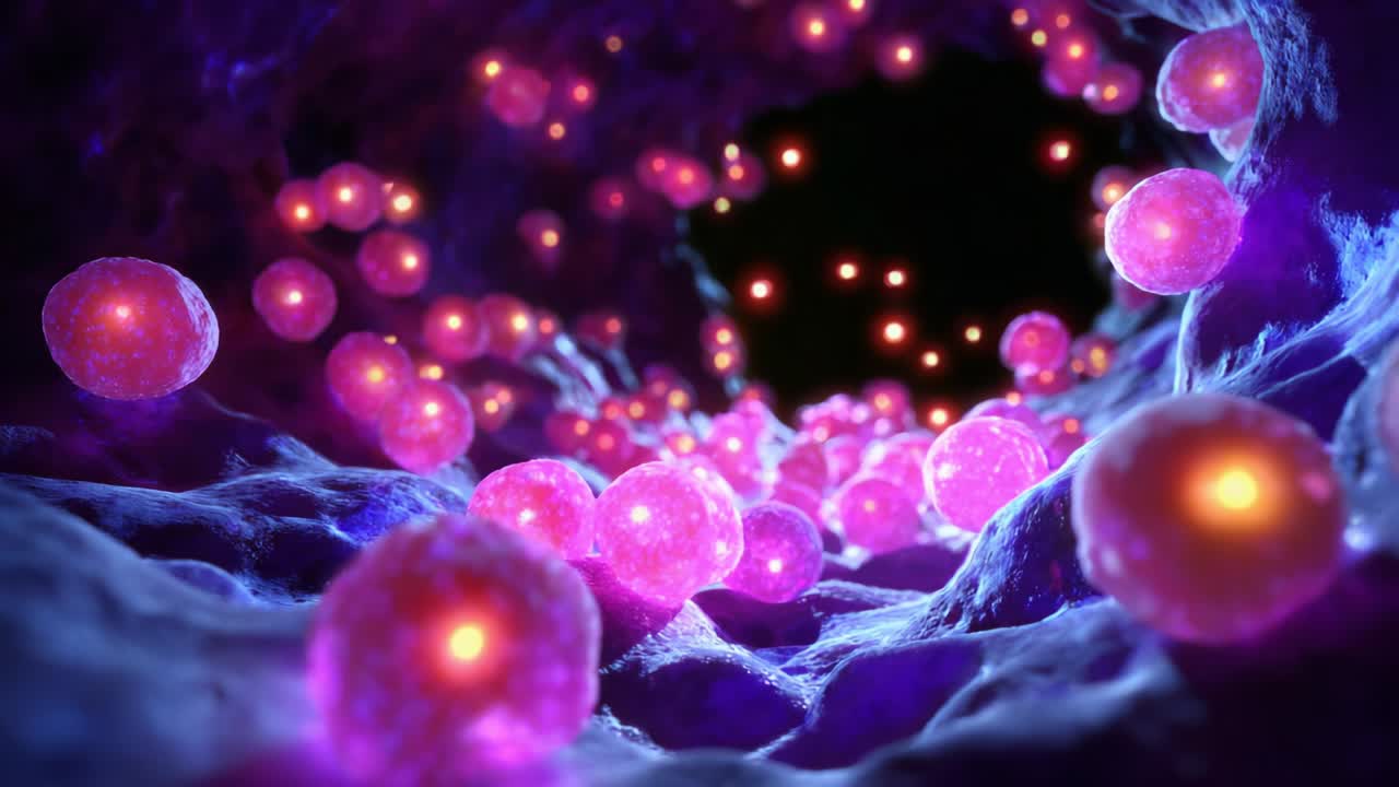 A Stunning Visual Journey Through the Intricate World of Cellular Structures, Featuring Vibrant Hues and Luminous Spheres, Illustrating the Dynamic Interactions of Microscopic Organisms in Their Natural Habitat