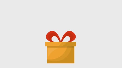 online shopping gift box clicking animation