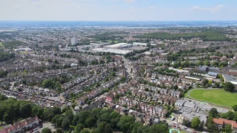 highams park , east london aerial footage point of view 4k