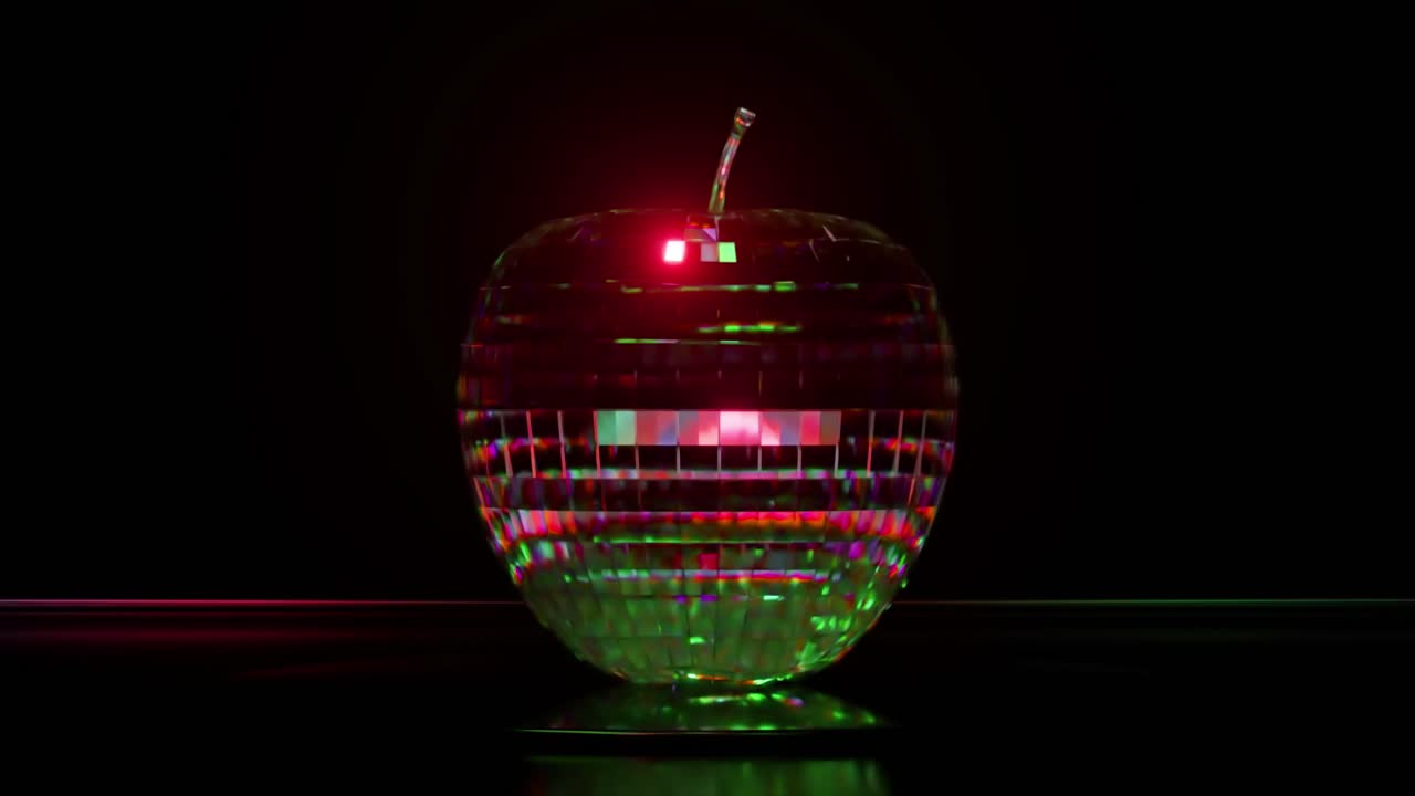 Disco Apple 3D Render