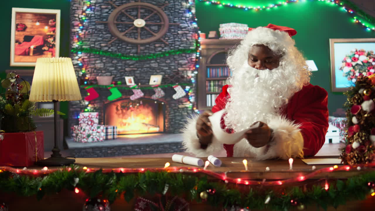 Santa Claus Reading Christmas List