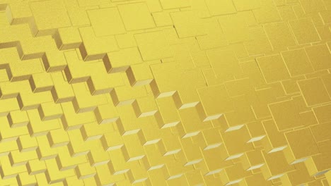 abstracto geométrico fondo dorado azulejos de papel de aluminio textura de bucle sin costura fondo renderizado en 3d