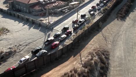 cars stuck in a traffic jam on a highway