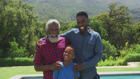 african american man spending time with his father and his son