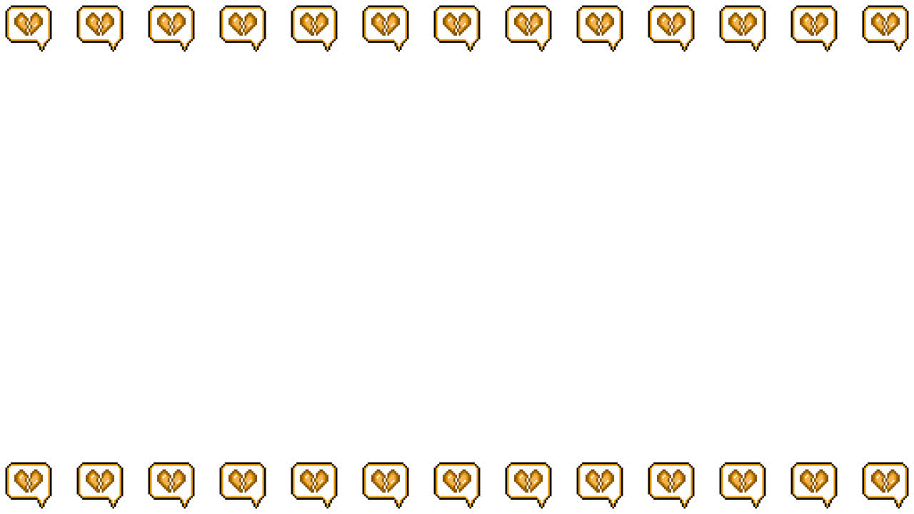 Pixel Art Speech bubble icon Broken heart Frame Animated Overlay 1080p Transparent 30 fps (8).mov