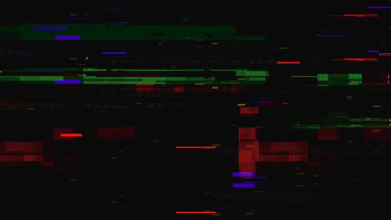 Digital Glitch Effect Transitioning to Black Screen
