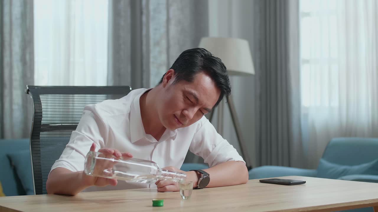 알코올 중독을 고 있는 남자