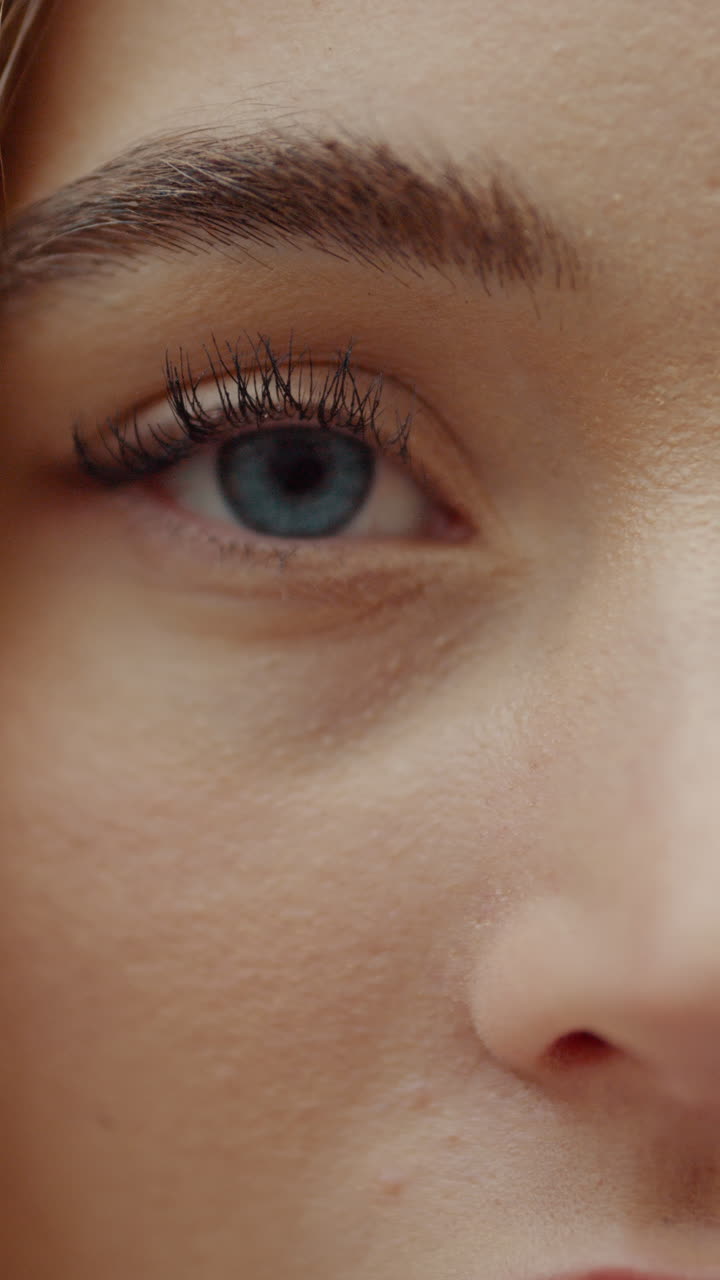 여자의 눈의 클로즈업