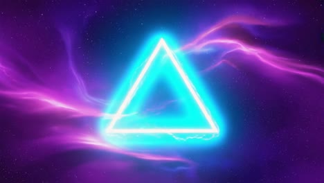 neon triangle in galaxy