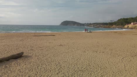 aerial-images-with-drone-of-the-castell-beach-in-palafrugell-girona-european-tourism