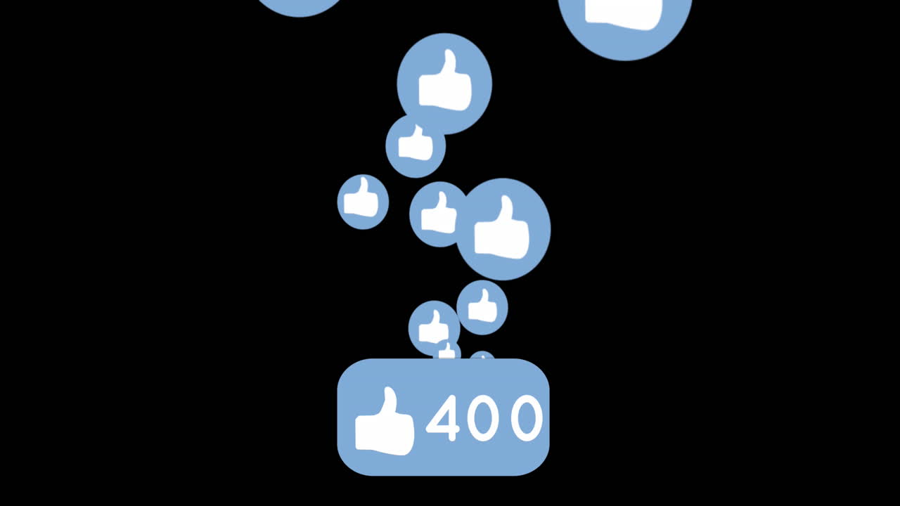 Like icons and numbers for social media 4k