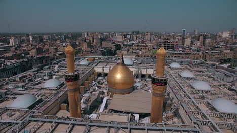 cúpula de la mezquita dorada fly cam drone cam
