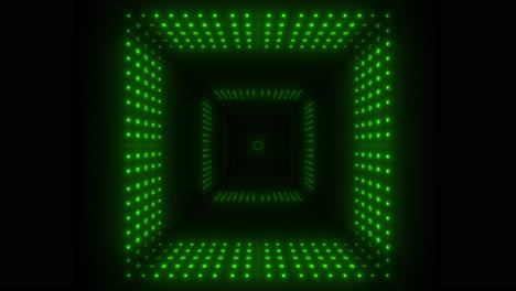 túnel de luz verde