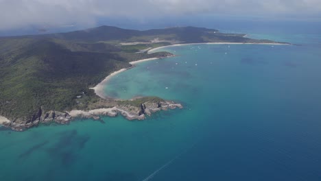 Butterfish-Bay,-Secret-Beach,-And-Leekes-Beach-In-Great-Keppel-Island-In-Queensland,-Australia