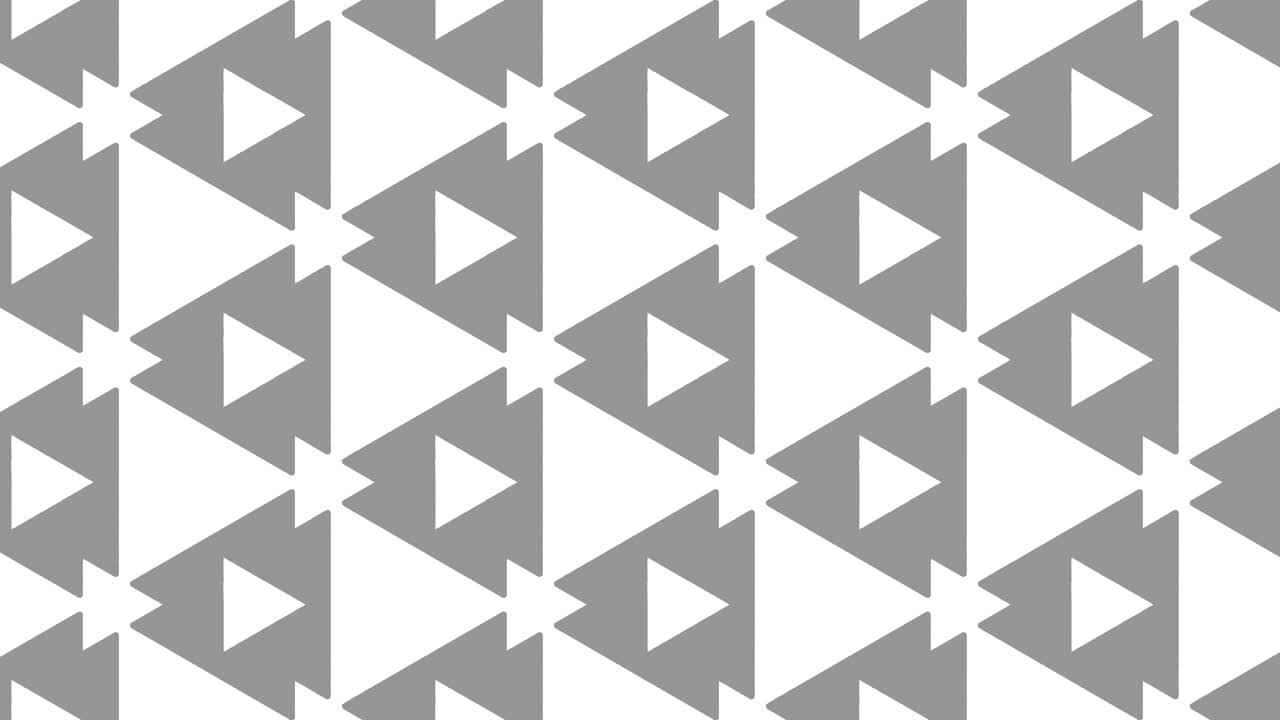 patrón gráfico en blanco y negro con efecto estroboscópico e hipnótico, mientras aumenta en tamaño y luego lo reduce.