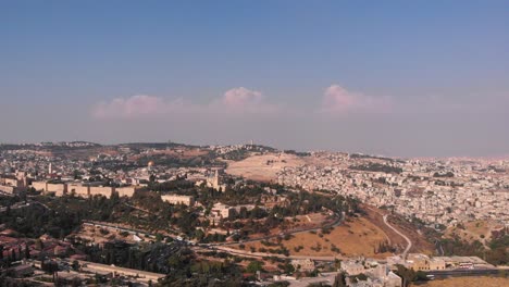las murallas de la antigua ciudad de jerusalem vista aérea