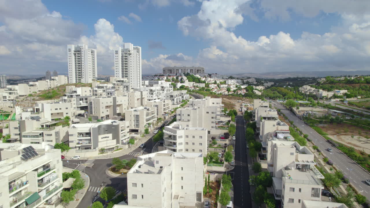 The city of Modiin was built in the 1990s, and it was later merged with the nearby towns of Maccabim and Re'ut, in the city center there is the round Lebanon Tower