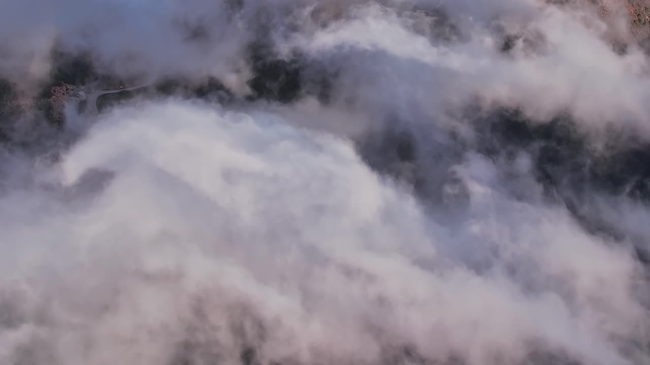 Fog covers the landscape in Malaga, Spain during a cool morning